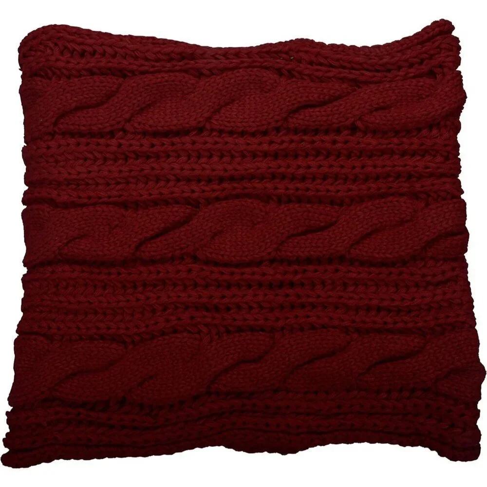 Women's Twist Claret Thick Ribbed Knit Winter Infinity Circle Loop Scarf